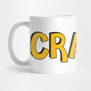 Film Crew On Set - Crafty - Gold Text - Front Mug